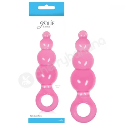 Jolie Ripples Pink Large Butt Plug