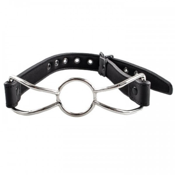 Bondara Matte PU Black and Metal Spider Mouth Gag