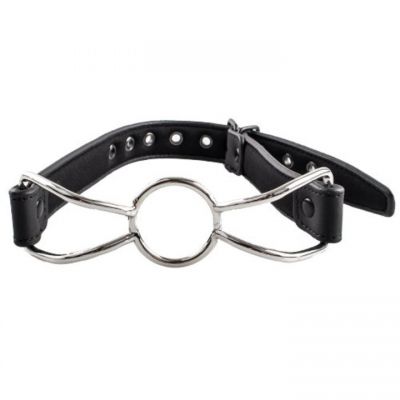 Bondara Matte PU Black and Metal Spider Mouth Gag