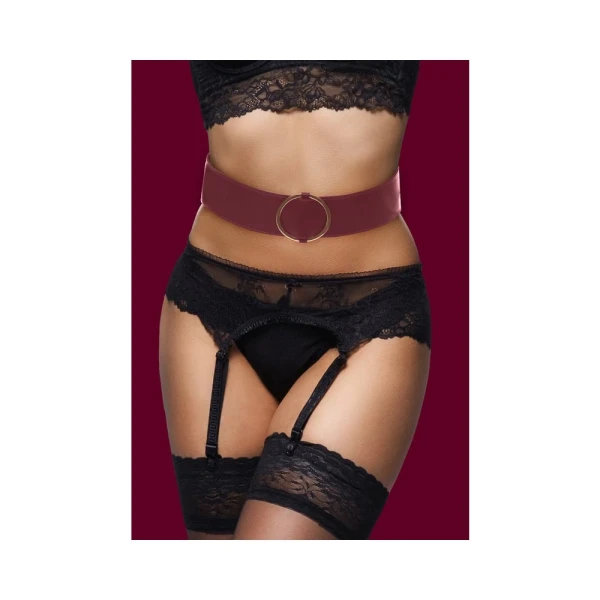 Ouch Halo Waist Belt S/m Burgundy