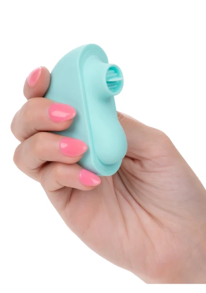 Ovation Rave Rechargeable Silicone Waterproof Flickering Clitoral Vibrator By CalExotics - Blue