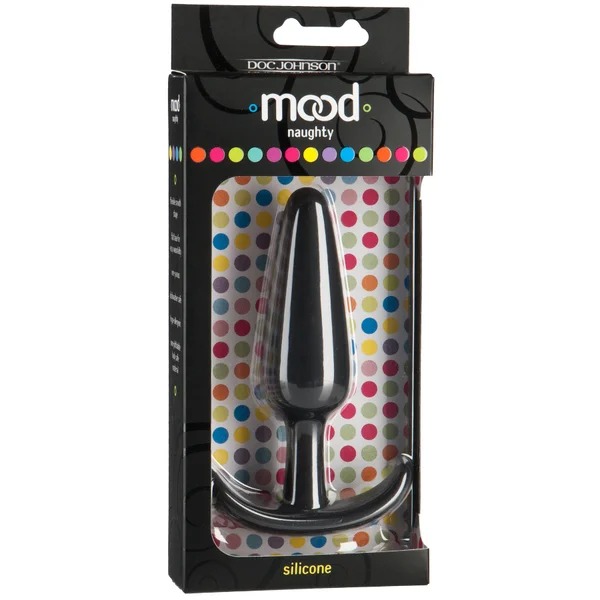 Mood Naughty Large Silicone Butt Plug by Doc Johnson - Black — image 4 of 5