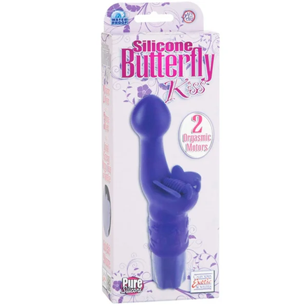 CalExotics Silicone Butterfly Kiss Vibrator - Purple — image 5 of 5