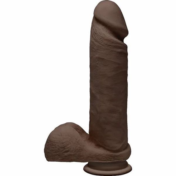 The D - Perfect D 8" Suction Cup Dildo by Doc Johnson - Chocolate — image 6 of 8