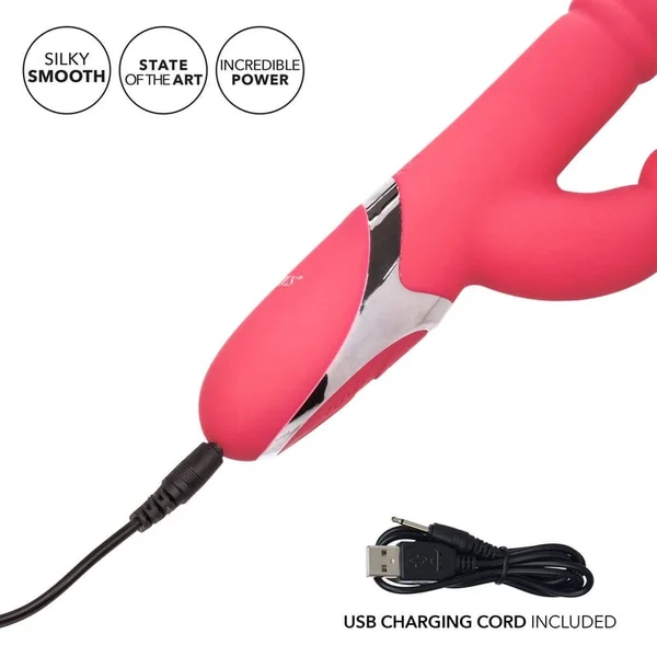 Enchanted Exciter Silicone Rechargeable Thrusting Rotating Dual Stimulation Vibrator by CalExotics — image 17 of 19