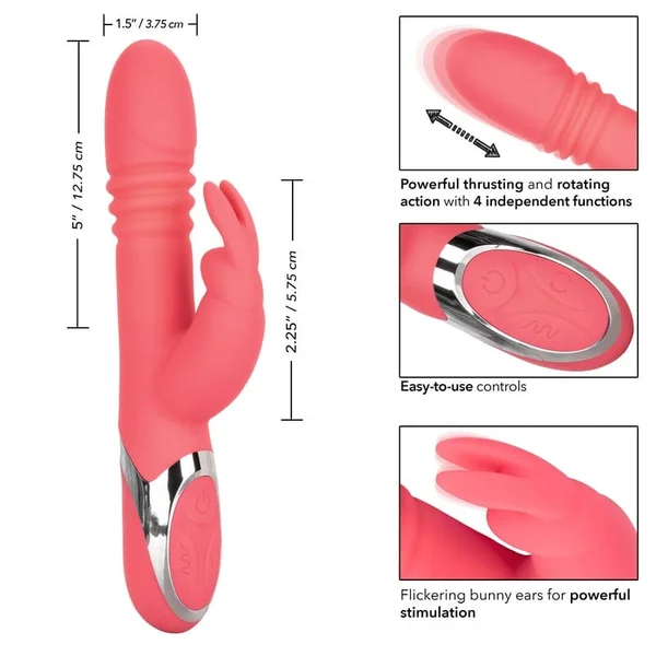 Enchanted Exciter Silicone Rechargeable Thrusting Rotating Dual Stimulation Vibrator by CalExotics — image 18 of 19