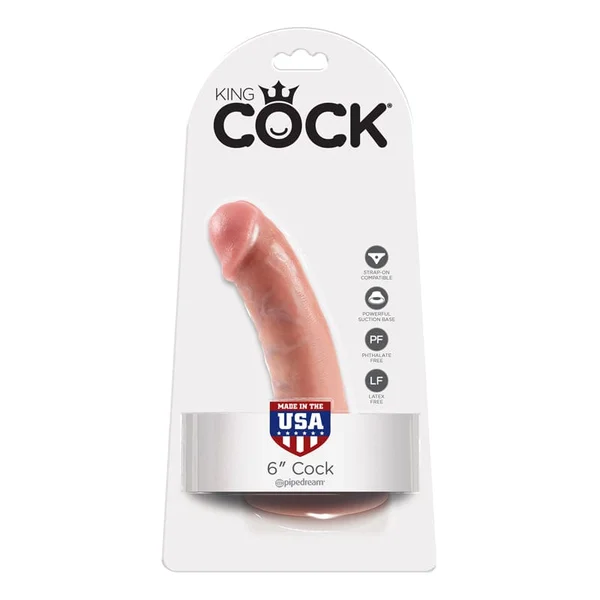 King Cock 6" Suction Cup Dildo - Vanilla — image 10 of 14