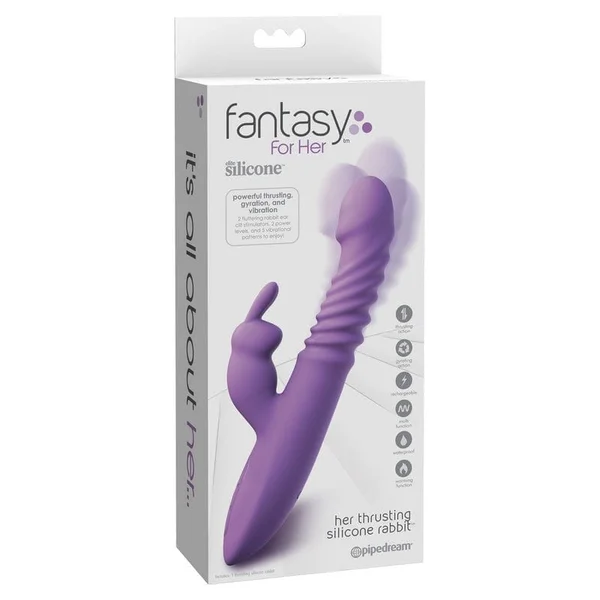 Fantasy For Her - Her Thrusting Silicone Rabbit Dual Stimulation Vibrator — image 12 of 16