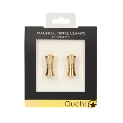 Ouch Magnetic Nipple Clamps Balance Pin Gold