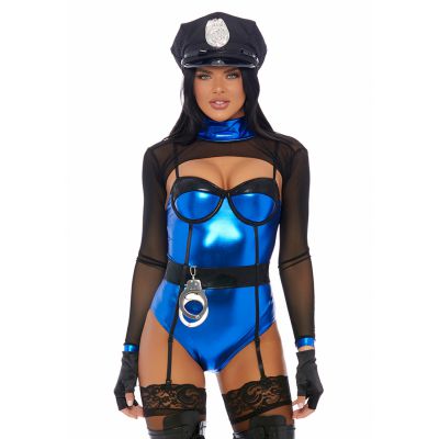 Mean Business Sexy Cop Costume Blue Sexy Lingerie UK