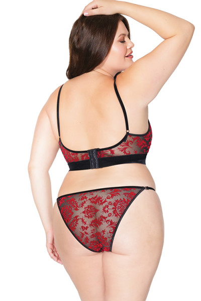 Love Note Damask & Mesh Bra with Panty By Coquette