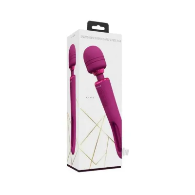 Personal Massagers Vive Kiku Rechargeable Double Ended Wand With Innovative G spot Flapping Stimulator Pink