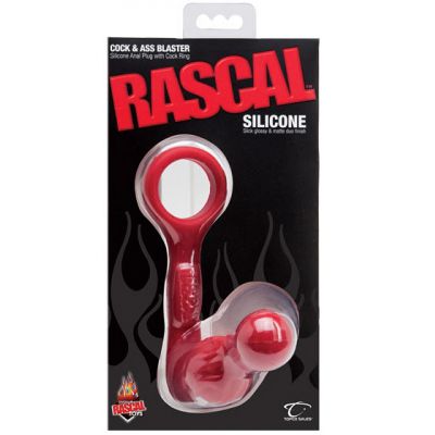 Rascal Silicone Cock and Ass Blaster Red