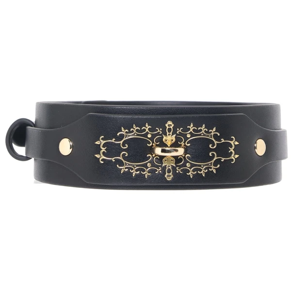 Fetish & Fashion Katrina Collar By NS Novelties - Black & Gold