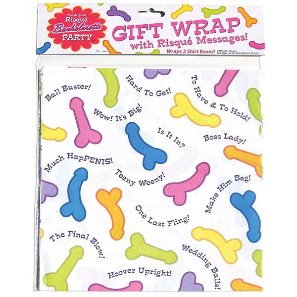Risque Bachelorette Gift Wrap Paper Hen's Party Novelty