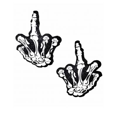 Neva Nude Middle Finger Skeleton Pasties