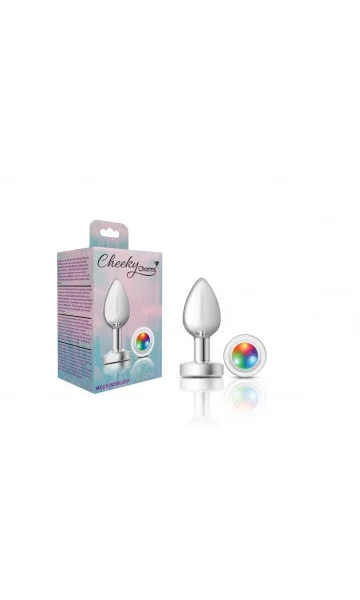 Cheeky Charms Silver Metal Luminous Butt Plug