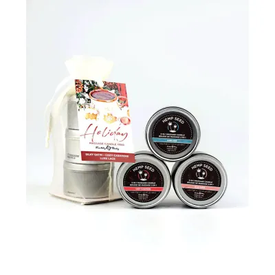 3 in 1 Hemp Seed Holiday Candle Trio 2 Oz