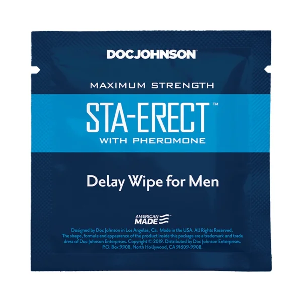 Sta-erect With Pheromone Delay Wipes For Men 10 Pack