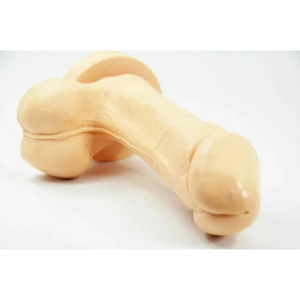 Delightful Dong with Balls 6 inches Beige
