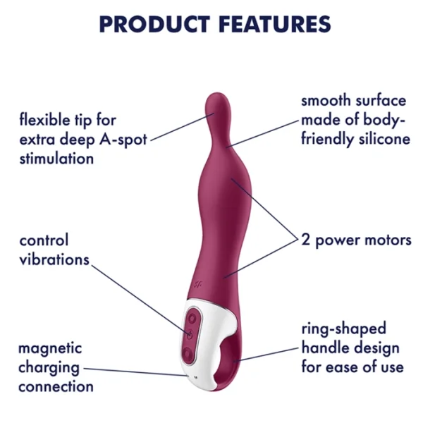 Vibrating A-Spot Massager | Silicone Vibrator For Deep Penetration
