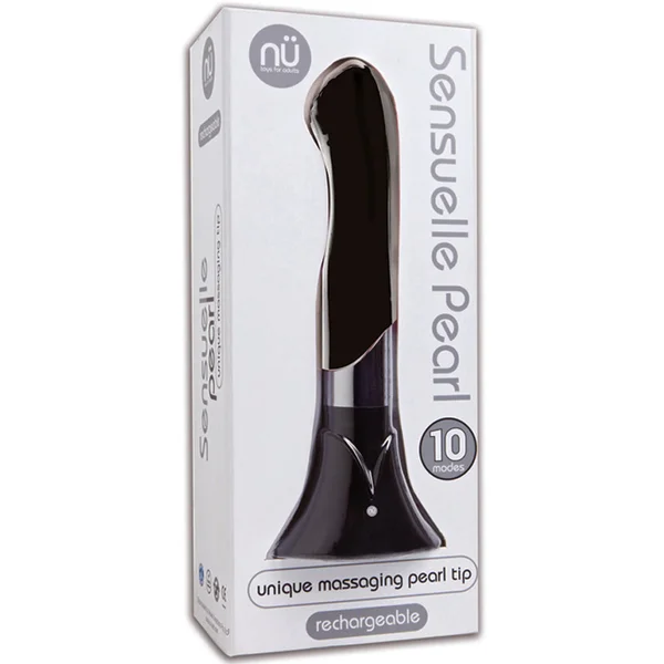 Pearl 10 Function Rechargeable Silicone Vibrator By Nu Sensuelle - Black — image 7 of 7