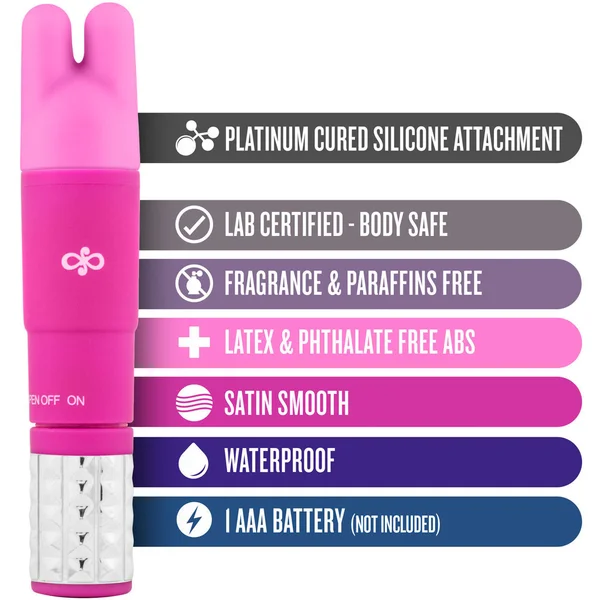 Rose Revitalize Vibrating Bullet Massage Kit With 3 Silicone Attachments By Blush - Pink — image 12 of 14