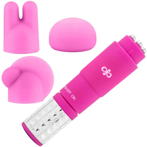 Rose Revitalize Vibrating Bullet Massage Kit With 3 Silicone Attachments By Blush - Pink — image 8 of 14