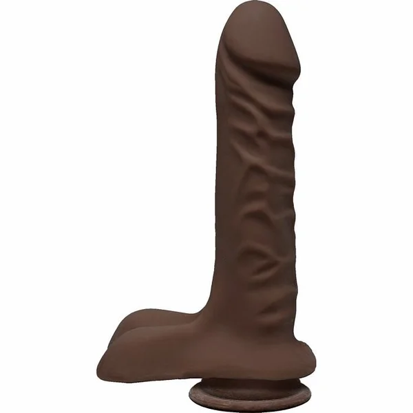 The D - Super D 8" Suction Cup Dildo by Doc Johnson - Chocolate — image 18 of 19