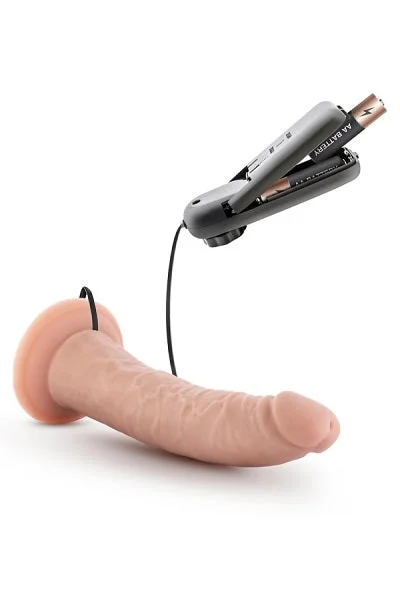 Blush Dr. Skin Dr. Dave Vanilla 7 Inch Vibrating Cock with Suction Cup — image 6 of 11