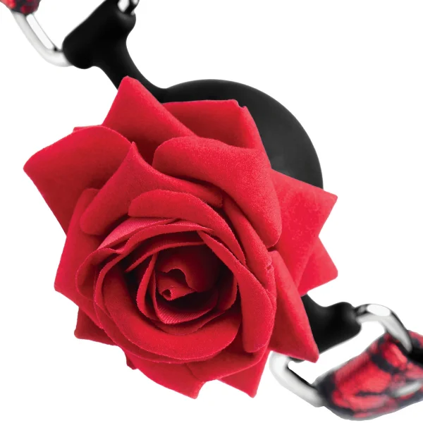 Master Series Full Bloom Silicone Rose Gag