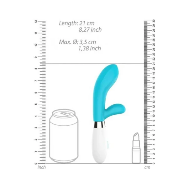 Luna Neon Achilles Ultra-soft Silicone Dual Stimulator Turquoise