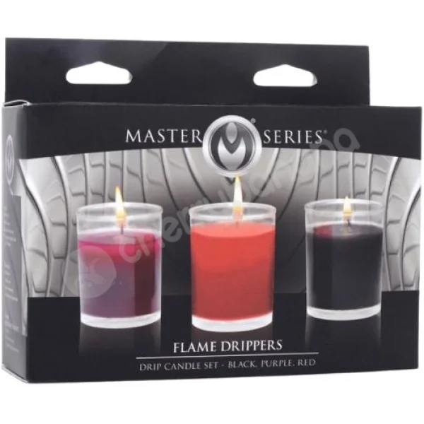 Master Series Flame Drippers Paraffin Wax Drip Candle 3 Piece Set