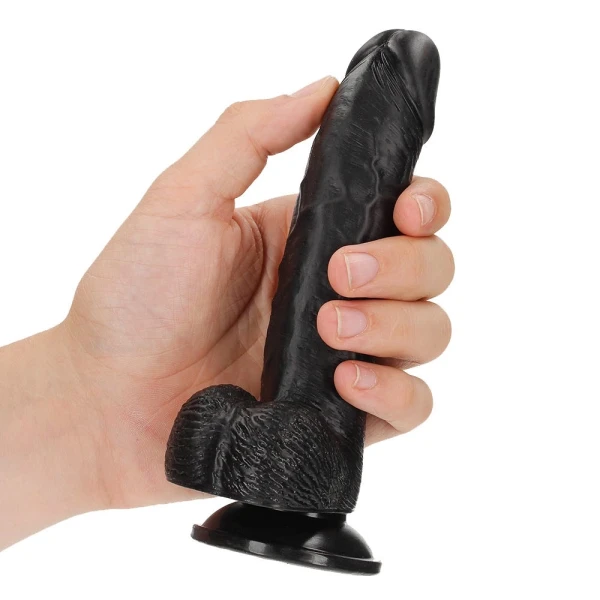 Realrock 6-Inch Curved Realistic Dildo with Balls