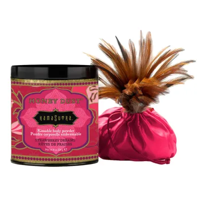 Kama Sutra Honey Dust Body Powder 8 oz Strawberry Dreams