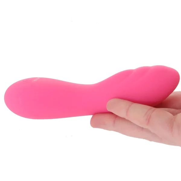 Liquid Silicone Pixies Ripple Rechargeable Waterproof Vibrator By CalExotics - Pink