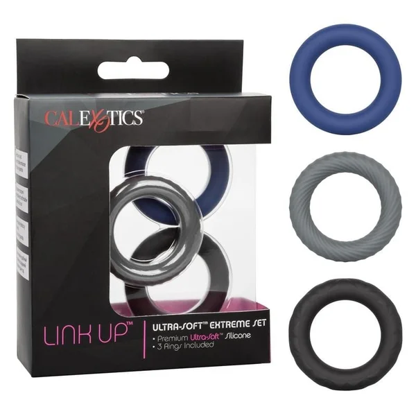 Link Up Ultra-Soft Extreme Silicone 3 Cock Ring Set By CalExotics — image 13 of 17