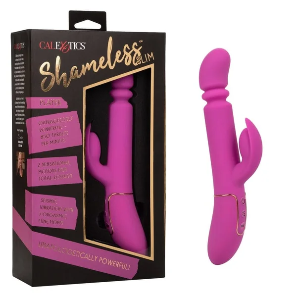 Shameless Slim Player Powerful Silicone Waterproof Rechargeable Rabbit Thruster By CalExotics — image 15 of 20