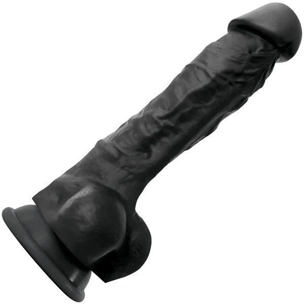 Colours Pleasures 7 Inch Black Silicone Suction Cup Dildo — image 2 of 2
