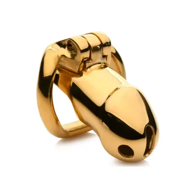 Midas 18K Gold Plated Locking Chastity Cage