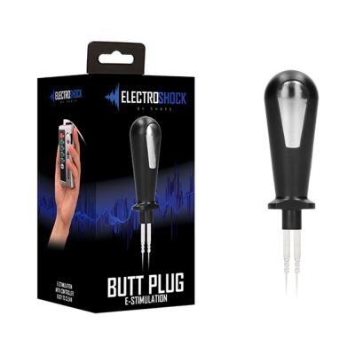 Shots Electroshock E stim Butt Plug Black