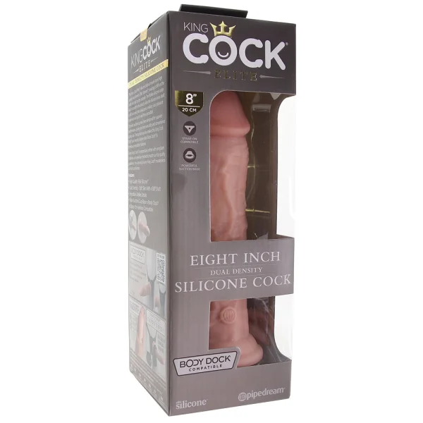 King Cock Elite Dual Density 8 Inch Silicone Cock