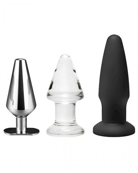 Intro To Toy Materials 3 Piece Anal Plug Kit - 4 Inch