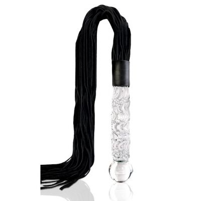 Icicles Hand crafted Glass Flogger No 38 Black
