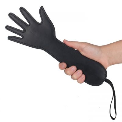 Bondara Lusty Limb Black Faux Leather Hand Paddle 11 5 Inch