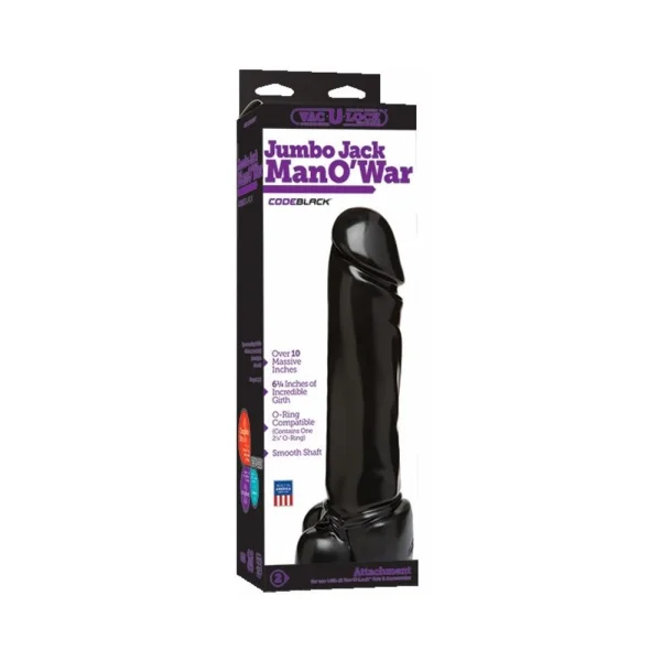 Vac U Lock Code Black Jumbo Jack Man O War	10 inches