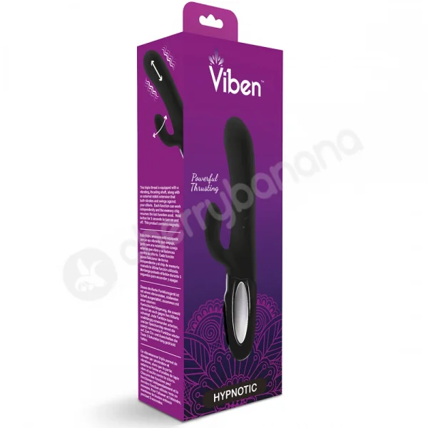Viben Hypnotic Black Multi Function Thrusting Rabbit Vibrator
