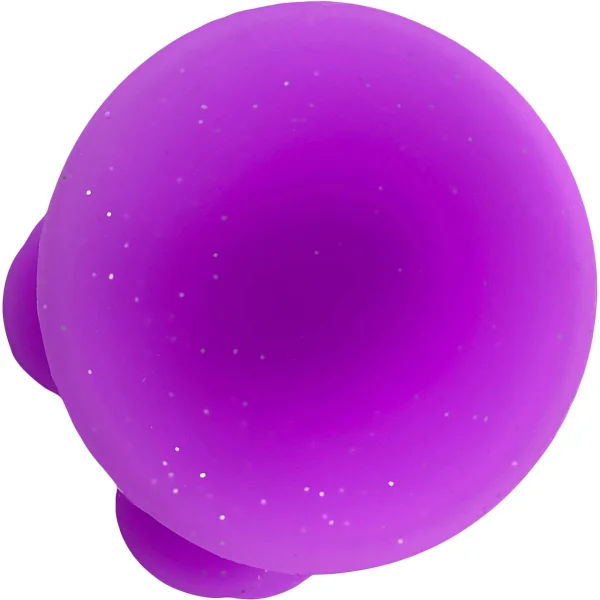 Cotton Candy Sugar Crush 7" Silicone Suction Cup Dildo With Balls - Pink & Purple