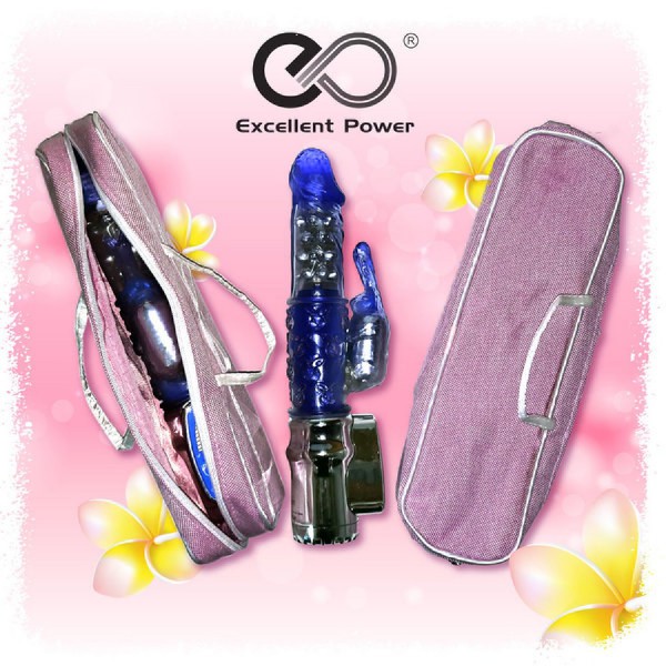 Pearl Rabbit Vibe + Storage Pouch (Blue)