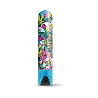 Prints Charming Buzzed Rechargeable 3 5 Bullet Stoner Chick Blue